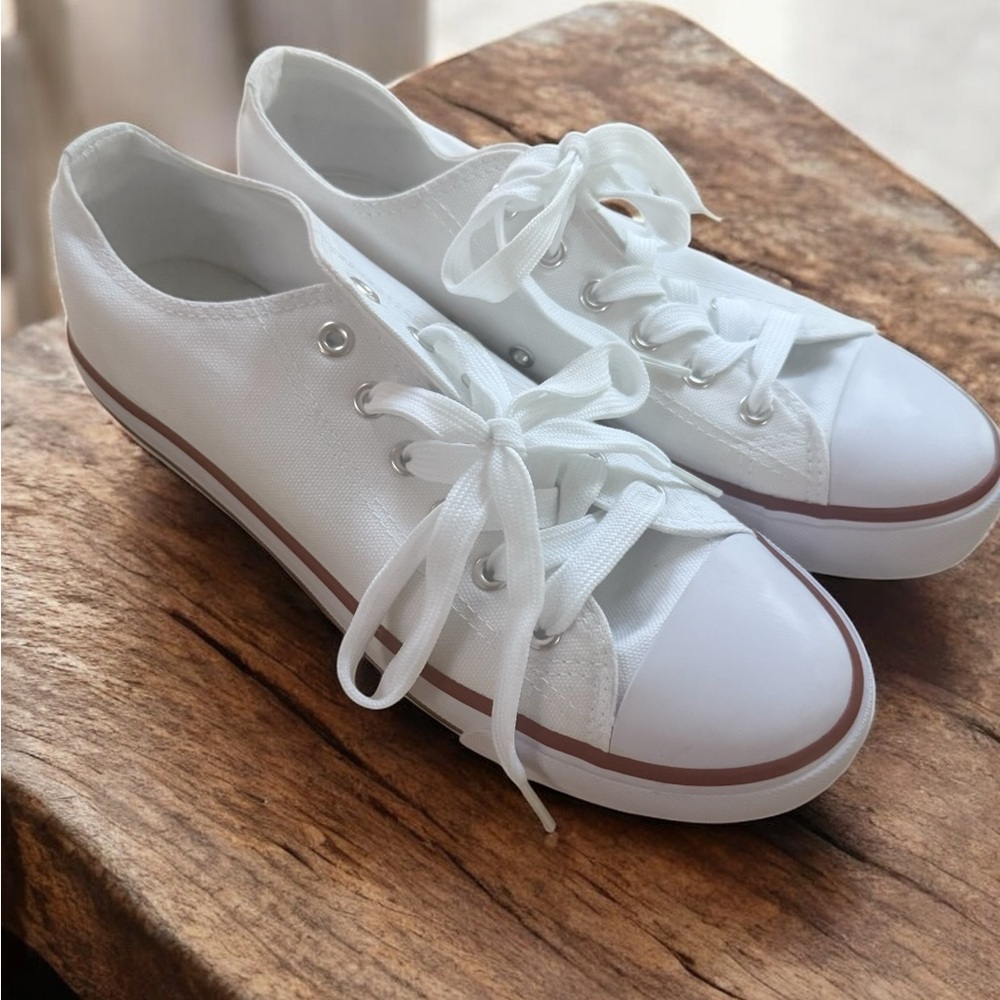 Classic White Canvas Sneakers
